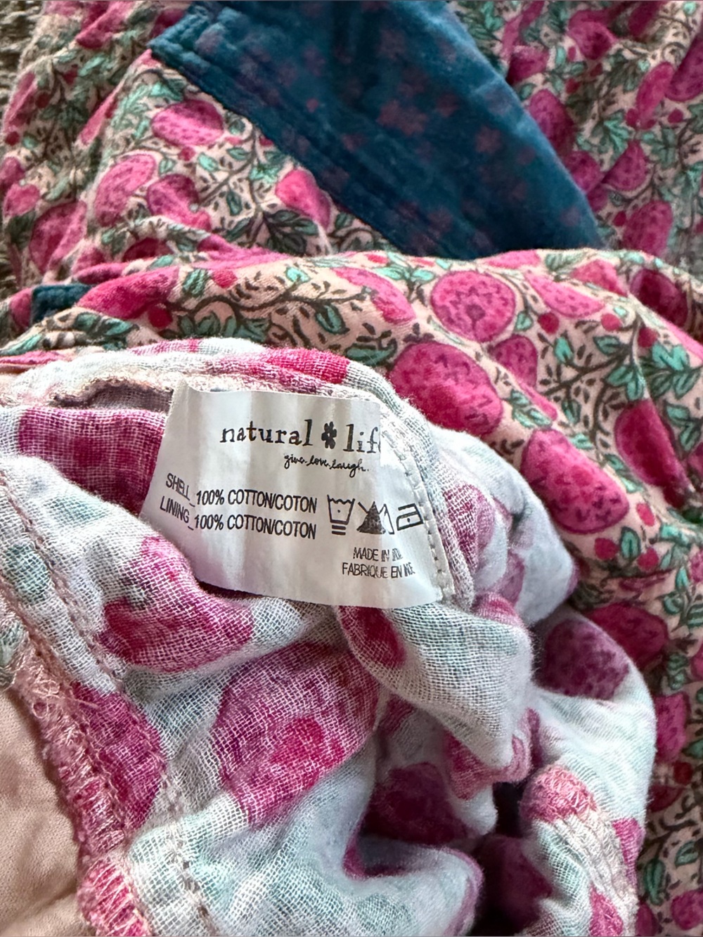 Natural Life Dakota Tie Overall Jumpsuit Colorful Whimsical Boho Cottagecore - Picture 7 of 9